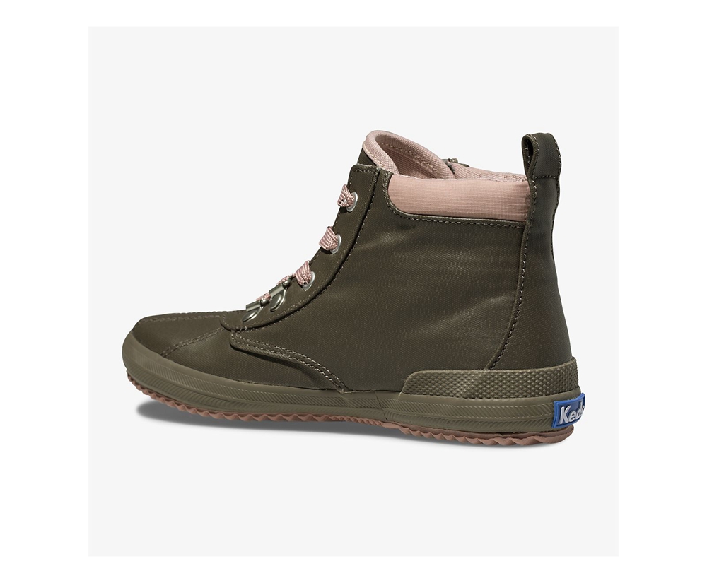 Μπότες Παιδικα - Keds Cyber Scout Coated Καμβας - Ελιά - CENSJ0587